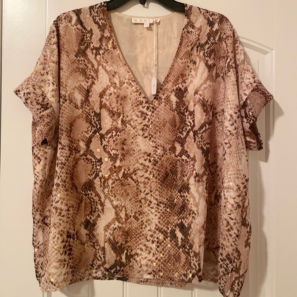 NWT Karlie snake print top